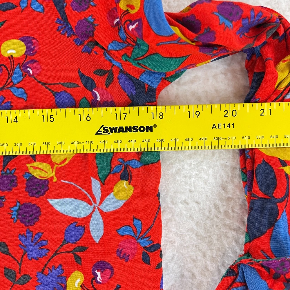Maeve Blithe Button-Up Fruit Novelty Shirt Womens Size 4 Red Long Sleeve - Picture 8 of 16